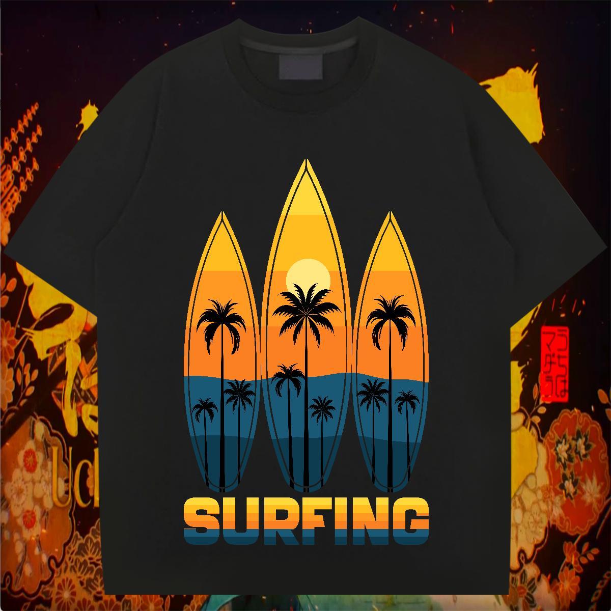 New Arrival Men T Shirts 230g Pure Cotton tree Summer Casual Tshirts Breathable Short Sleeve Cool Mens Tshirts Custom Printing