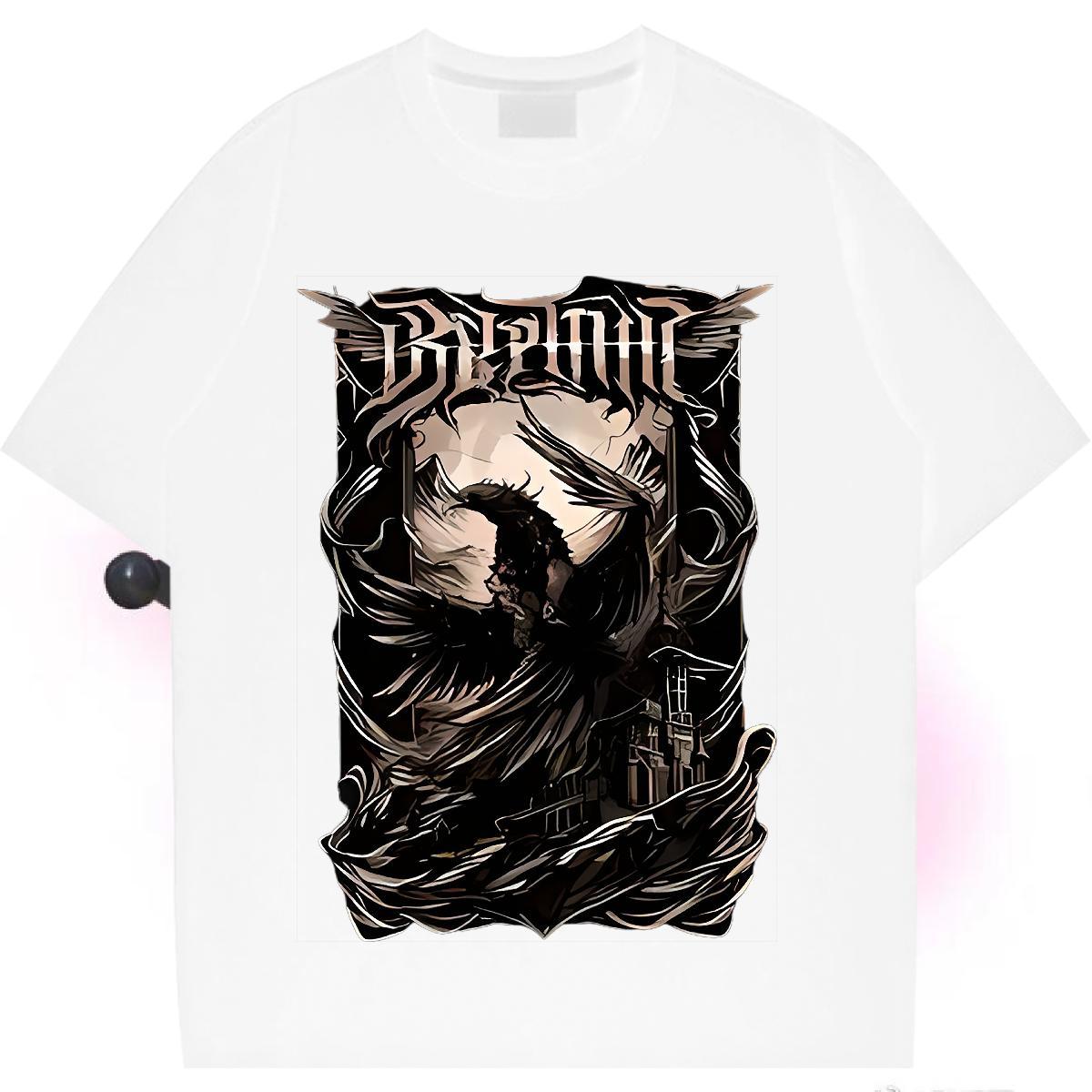 Unisex Women T Shirts Breathable Short Sleeve Lady T shirt White Plus Size eagle Summer Casual 230g Pure Cotton Fashion New Polos