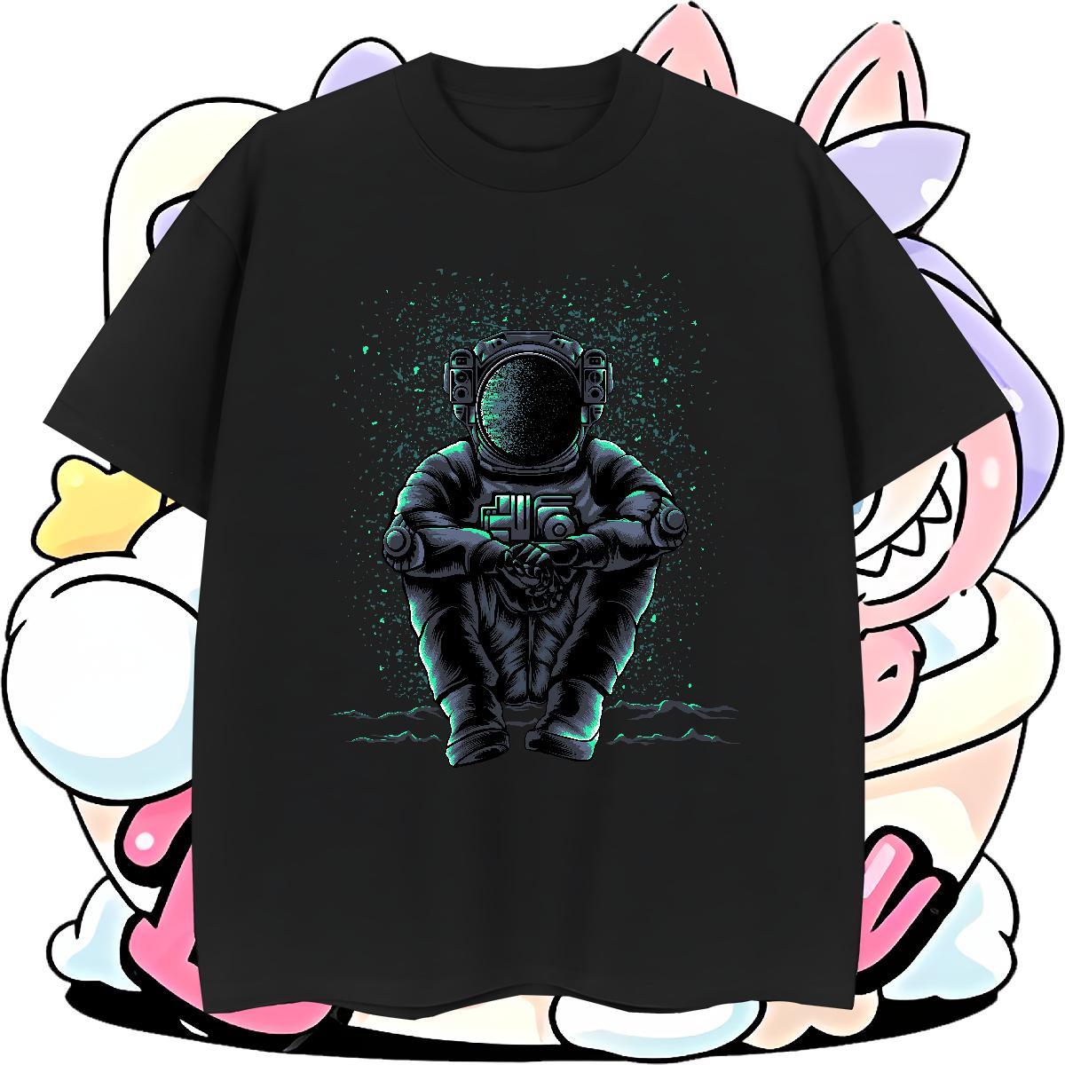 New Tshirt for Man Woman 230g Pure Cotton Home Outdoor universe Round Neck Short Sleeve T-Shirts for Men TOP Quality DIY Printed Polos