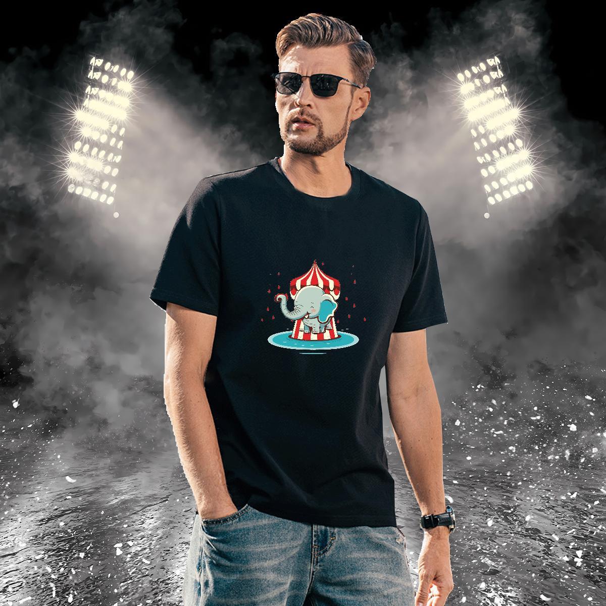 Mens T Shirts 230g Pure Cotton Spring Summer Breathable Short Sleeve DIY Printed Tshirts 2024 Summer Cool Design Tee Shirt