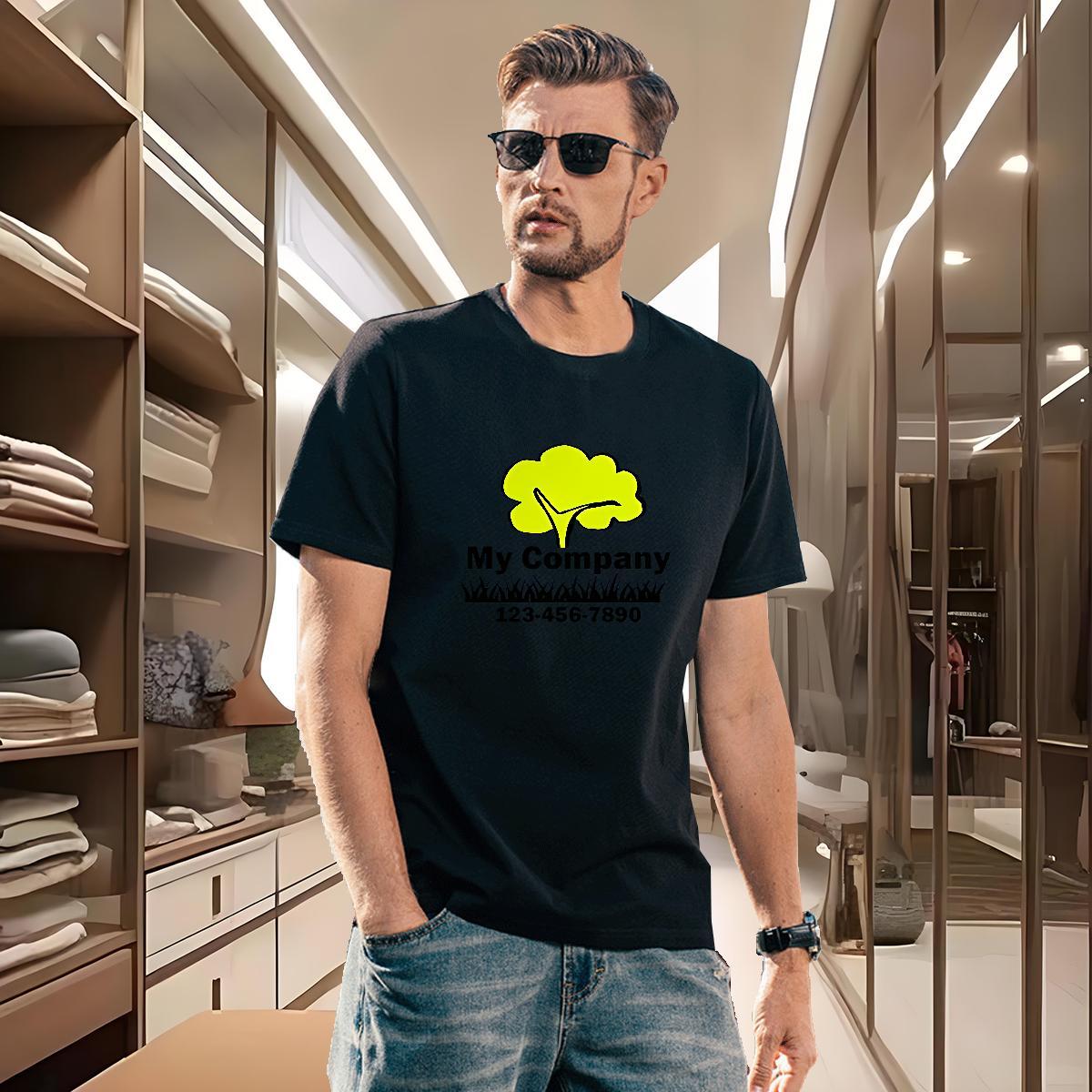 T-Shirts 230g Cotton tree Beach Pure Cotton Customized Print Couples T Shirts Fashion Designer Cool Design Clothings