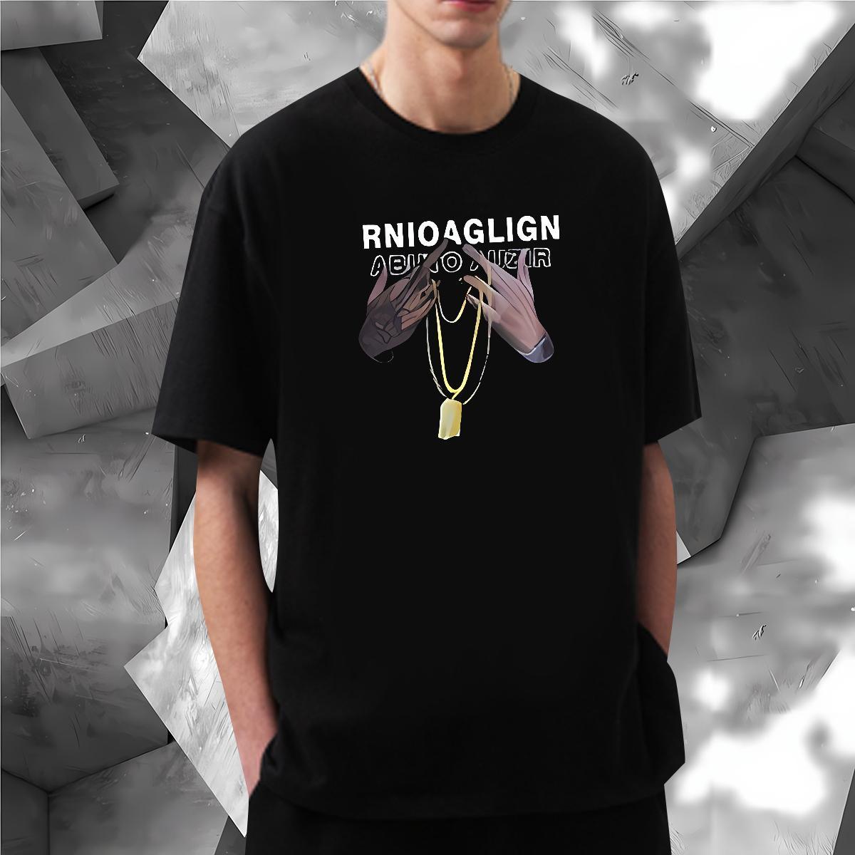 T-Shirts 230g 100% Cotton hands Hip Hop Street Pure Cotton DIY Anime Men Tshirts Classic Casual Loose Fit Tees Shirts