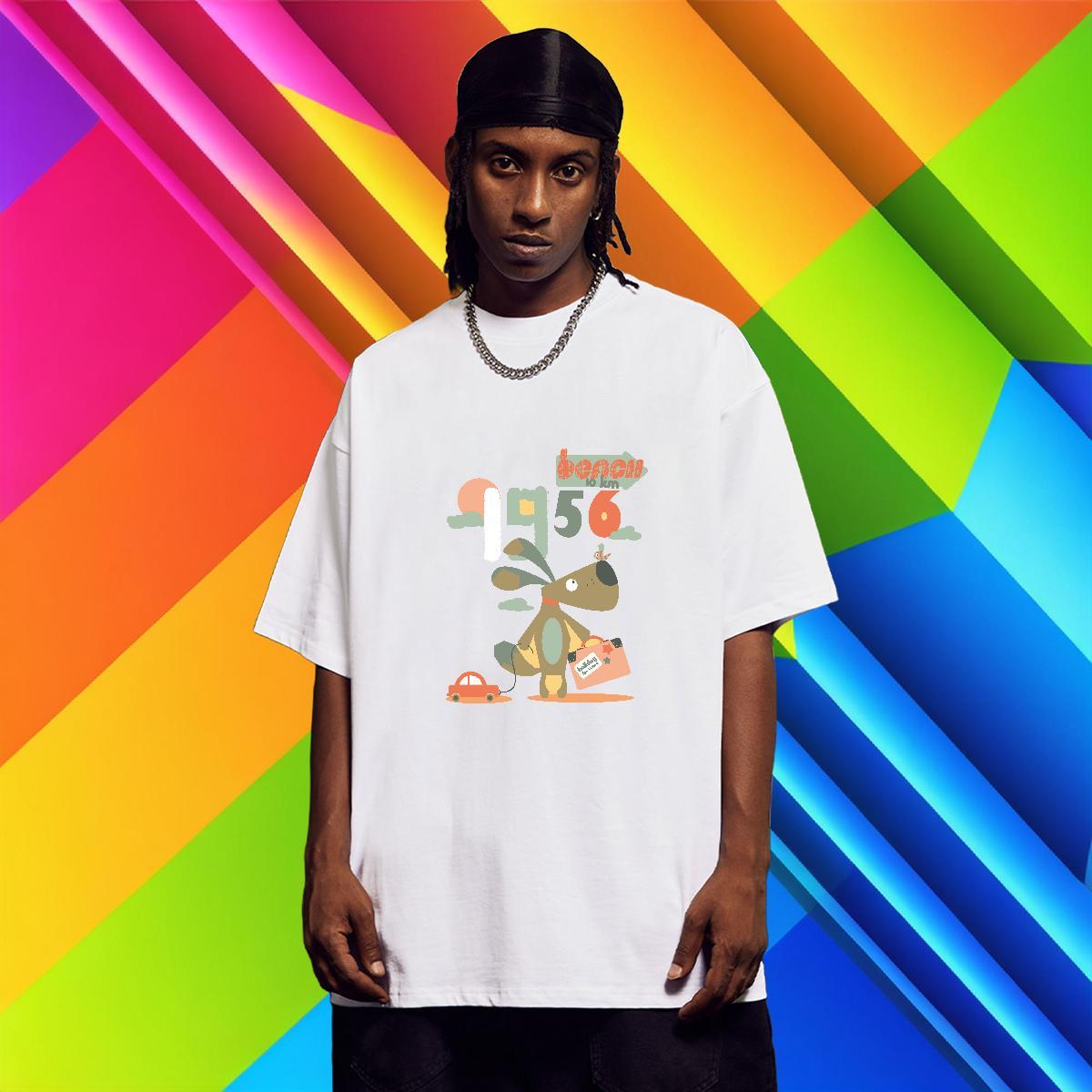 Soft Men Tshirts 230g Pure Cotton Street Wear letter Custom Print Oversized Breathable Short Sleeve 2024 DIY Men T Shirts Tee Shirt