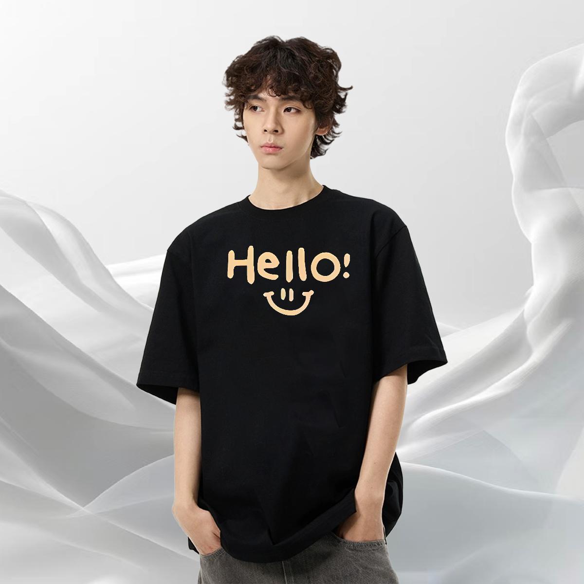 Free Shipping Men Clothes T-Shirt 230g Cotton Street Casual letter Oversized 4XL Crew Neck Fashion Design T Shirts Men Tops Tees