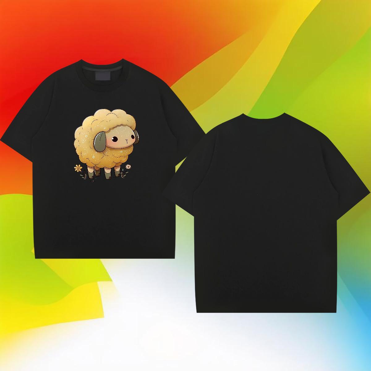 Wholesale Mens Tshirts 230g 100% Cotton Casual Plus Size Cartoon Breathable Short Sleeve Classic T-Shirts Tee Shirt