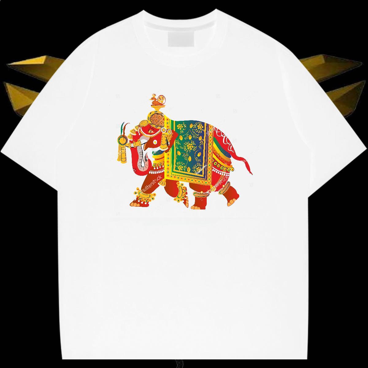 T shirt 230g Cotton elephant Casual Breathable Short Sleeve Customized Men Tshirts New Designer Classic Wear