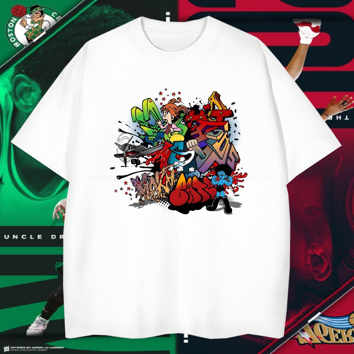 T-Shirts for Men 100% Cotton 230g Colorful Casual Crew Neck Breathable Anime Print Couples T Shirts DIY Customized Unisex Tee Shirt