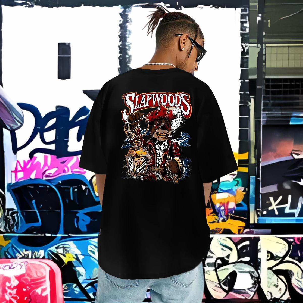 Stylist Men T Shirts 230g 100% Cotton bear Casual Beach Clothings Pure Cotton Wholesale Tshirt for Man Woman Skull