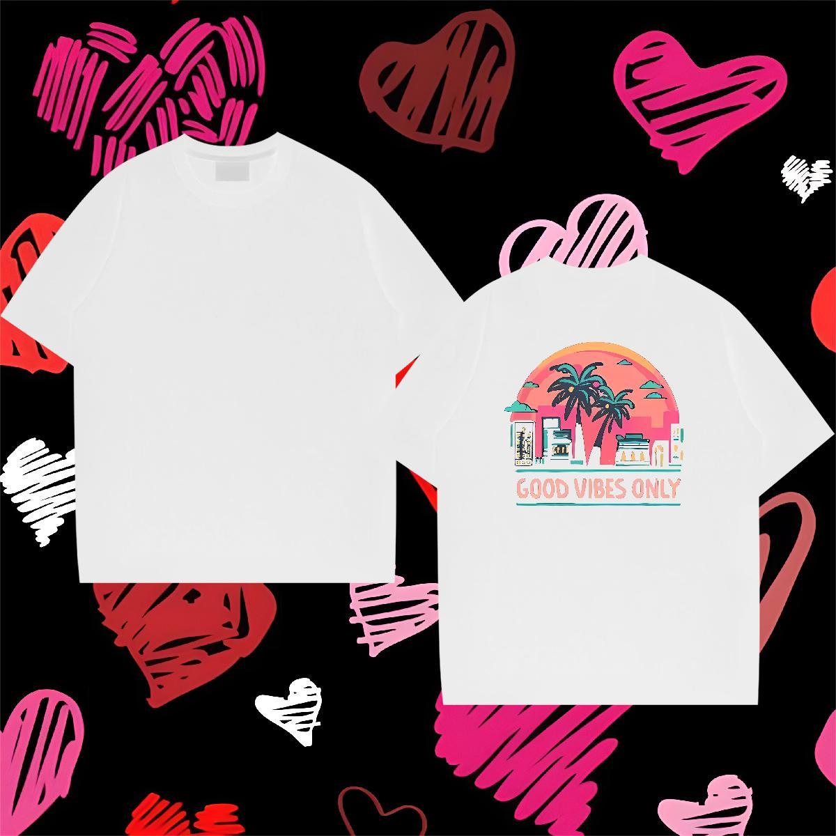 Brand T-Shirts for Men 230g Cotton tree Casual Beach Clothings Breathable Short Sleeve Popular Mens Tshirts Custom Print Plus Size