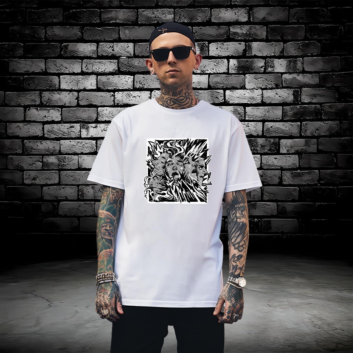 T-Shirts 230g 100% Cotton icon Street Wear Breathable Crew Neck Customized Men Clothes T-Shirt DIY Customized TOP Quality Tops Shirt