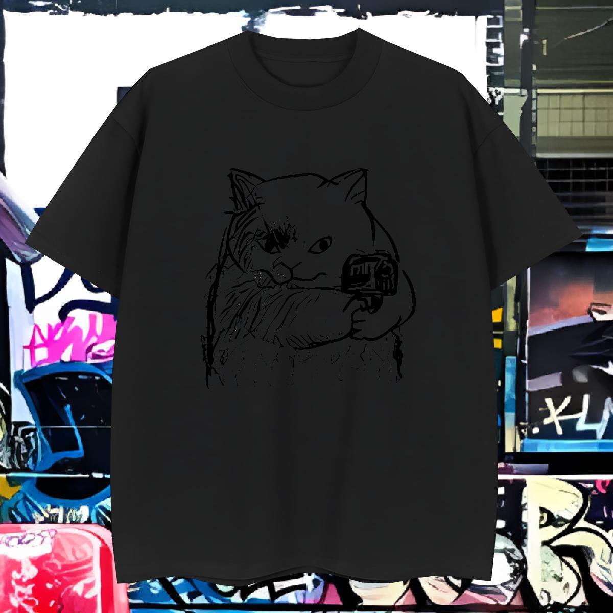 T shirt 230g 100% Cotton Street O Neck Short Sleeves Oversized Couples T Shirts 2024 Designer Cool Polos