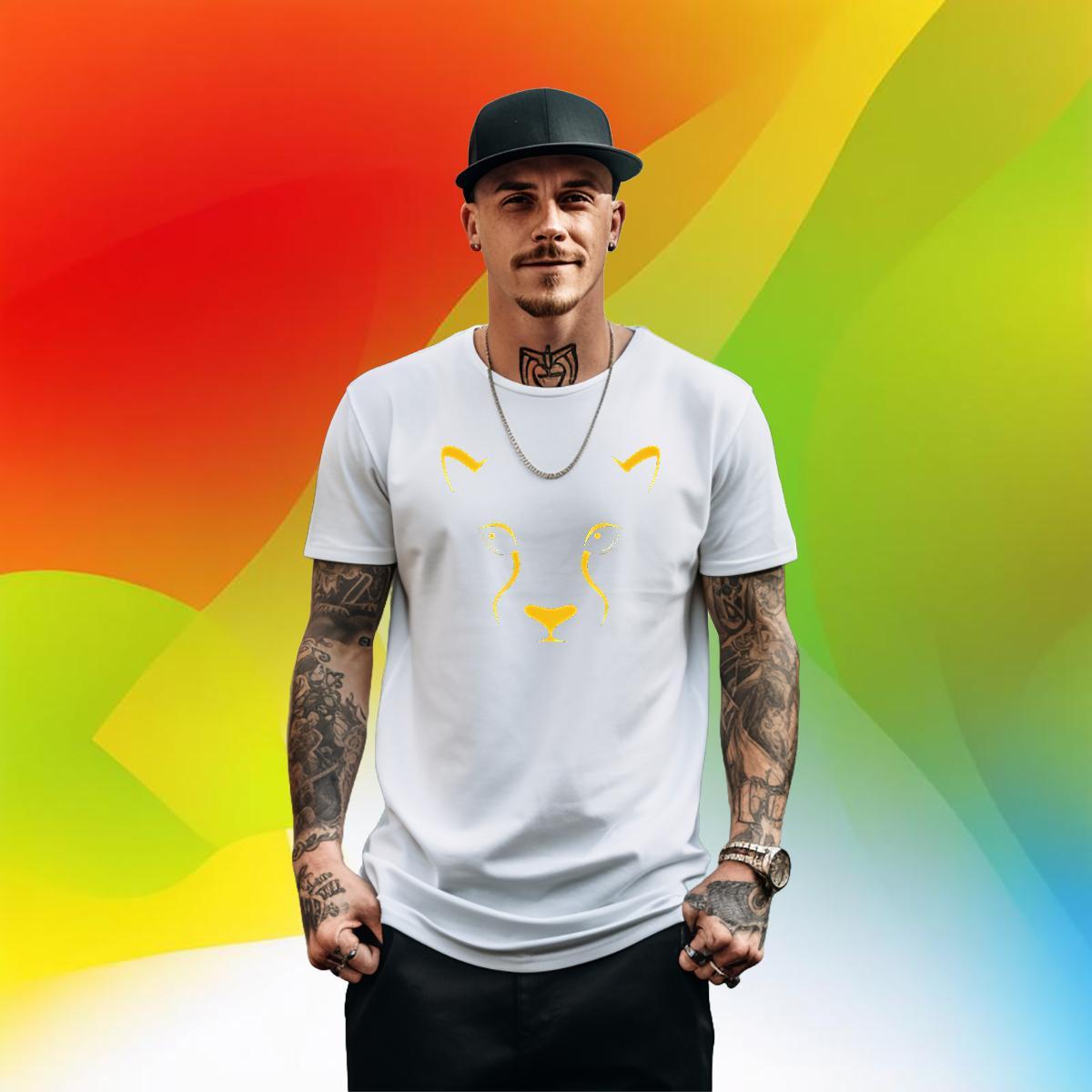 Cool Tshirts 230g Cotton Sport dog Floral Print Short Sleeve Soft Fashion Design Man T Shirts Tee Shirt