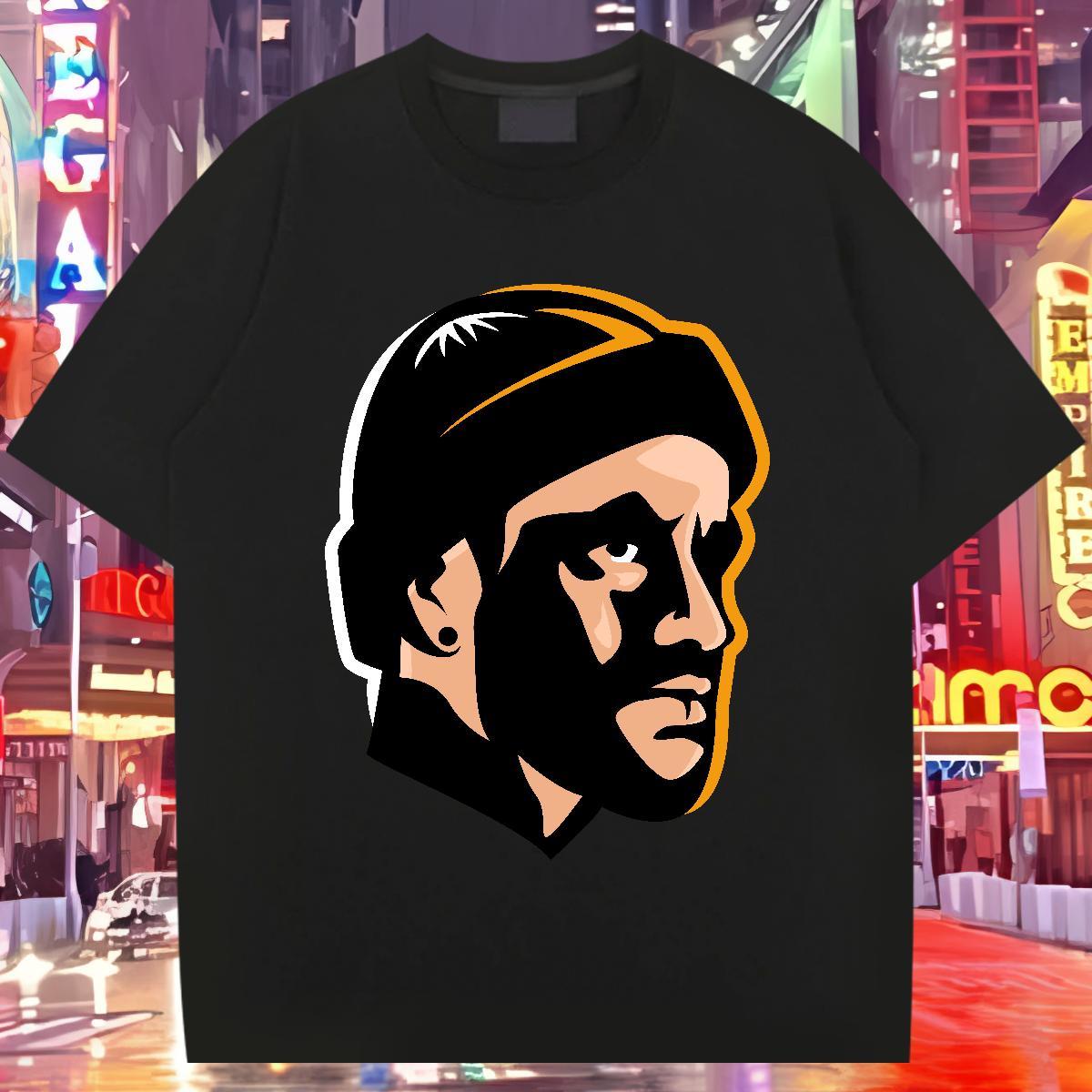 T-Shirts for Men 230g Cotton portrait Hip Hop Breathable Crew Neck Custom Printing Men Tops Tees Designer Fashion Wholesale Clothings