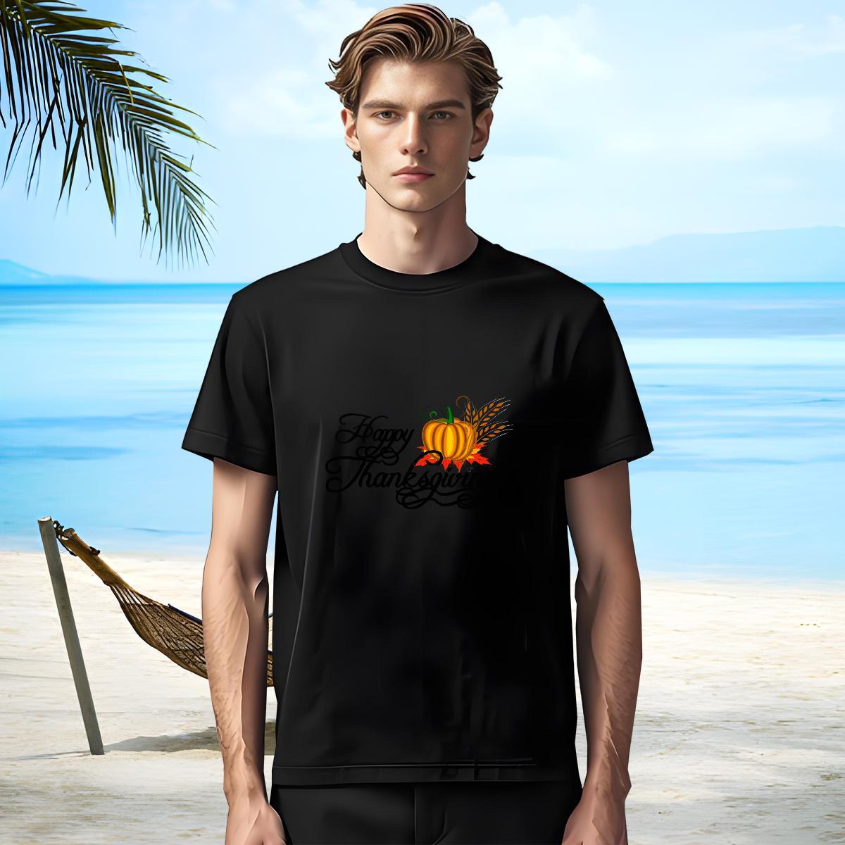 Popular Tshirts 230g 100% Cotton pumpkin T shirt High Street Hip Hop O-Neck Short Sleeve Custom Print Plus Size New Arrival Tops