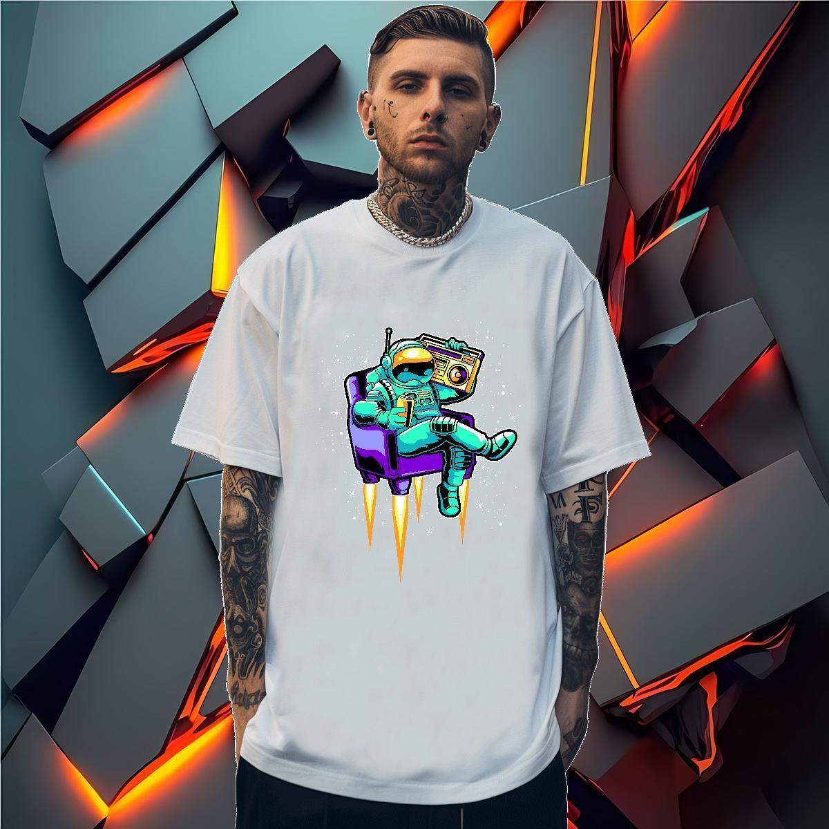 T Shirts Men 100% Cotton 230g universe Spring Summer Breathable Soft Anime Men Tees Factory Direct High Quality Tops Tees