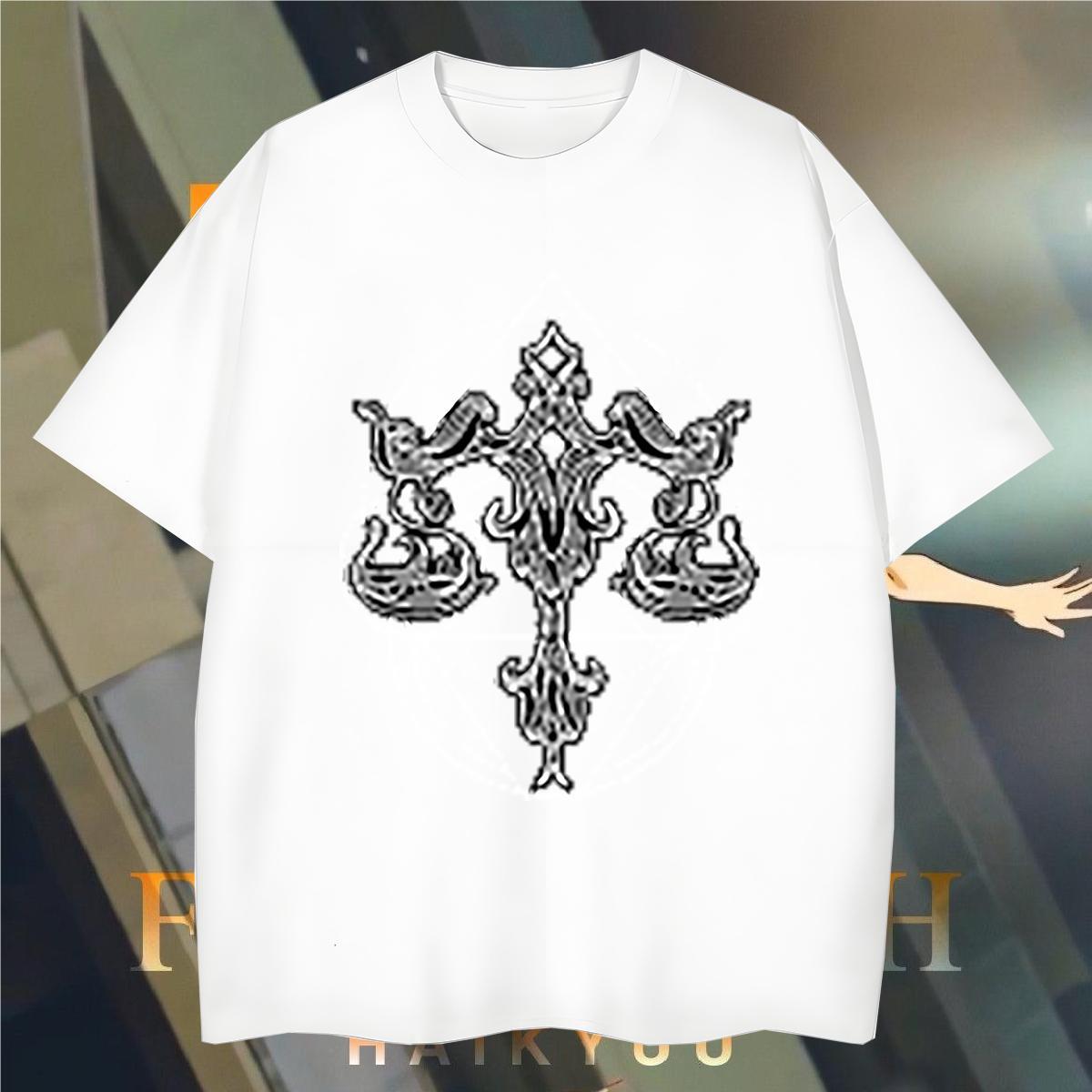 T shirt 230g 100% Cotton painting Street O Neck Short Sleeves Custom Anime Men Tops Tees Fashion Loose Tee Shirt