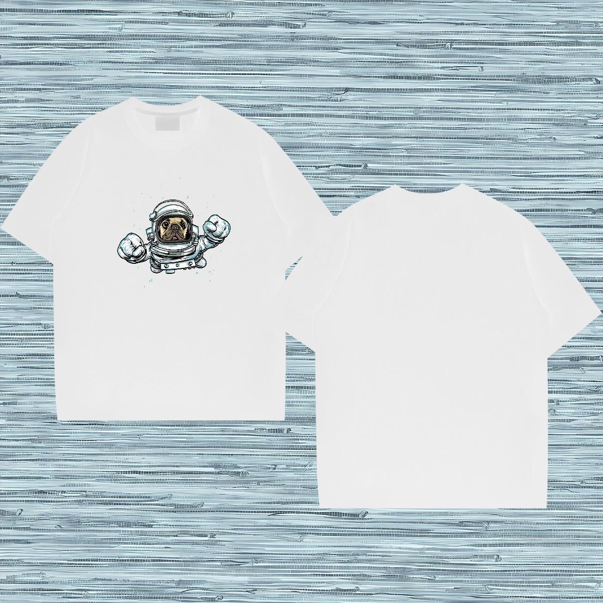 Fashion Man T Shirts 230g Cotton dog Anime Printing Street Tee Shirt Pure Cotton High Quality Mens Tshirts Black Oversized