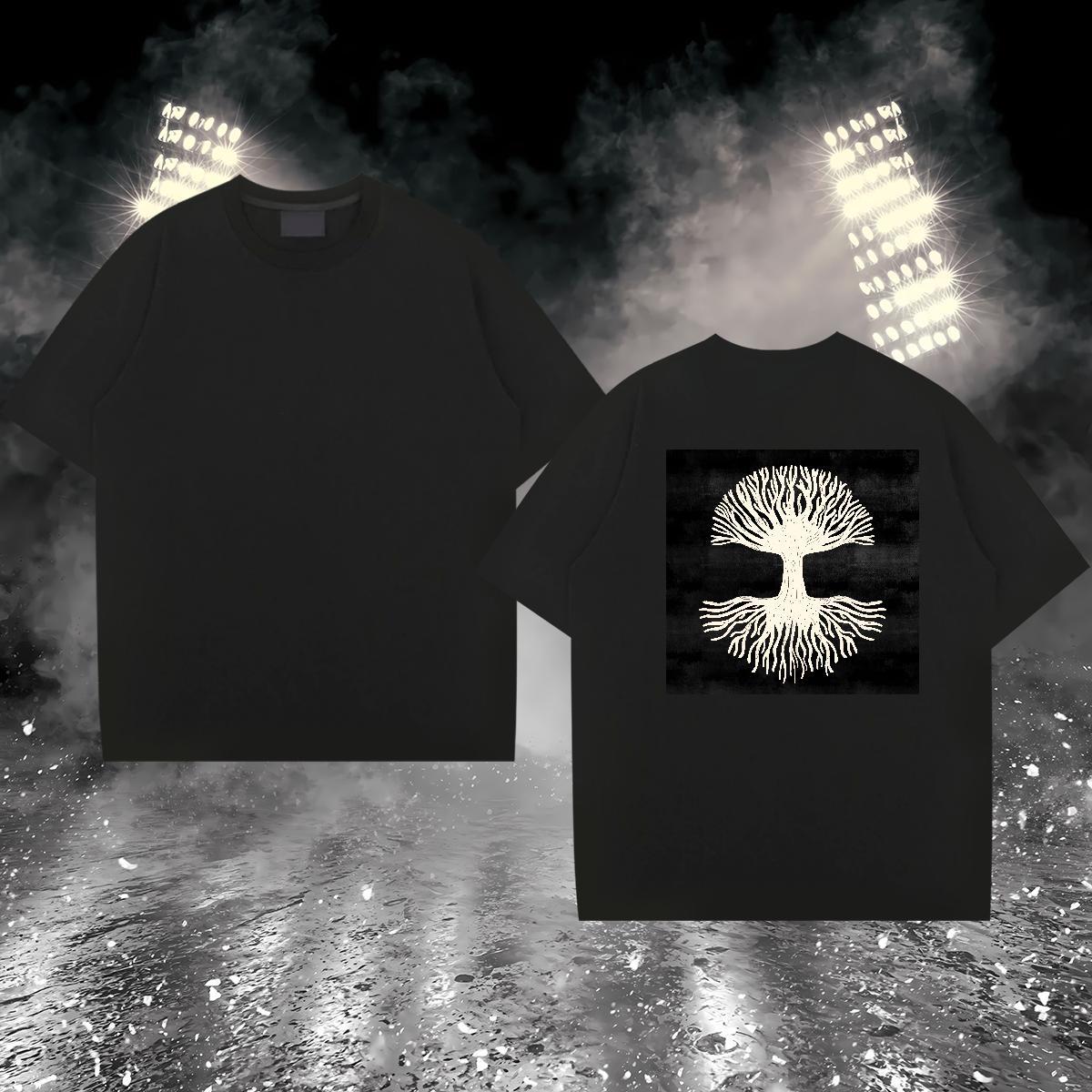 Wholesale T Shirt For Man 230g Pure Cotton tree Casual Daily Wear Tops Tees Breathable Short Sleeve Cool Design Tshirts Custom Printed