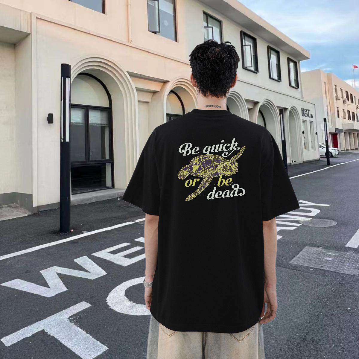 Fashion T shirt 230g 100% Cotton Anime Printing Street Tops Tees Breathable Crew Neck Designer Mens Tshirts Cartoon Printing L-4XL