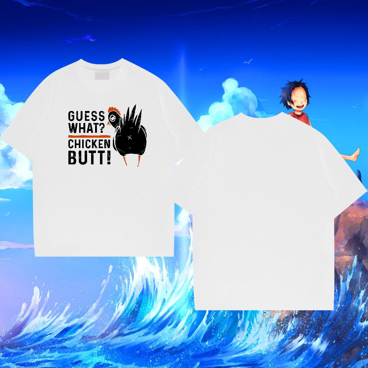 Loose Fit Men Tees 230g Cotton Casual chicken White Plus Size Breathable Crew Neck Fashion New T shirt Wear