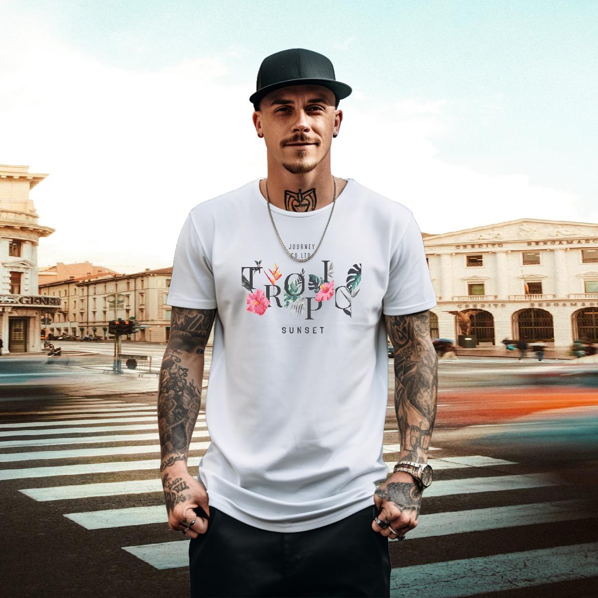 Soft Men Tees 230g Cotton Street wear Hip Hop letter Cartoon Print Breathable Short Sleeve 2024 Summer T Shirt For Man Top Tees