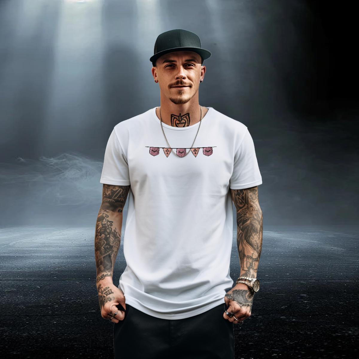 2024 New T shirt 100% Cotton 230g Bunting Hip Hop Street Tops Tees Crew Neck Wholesale Men Tshirts DIY