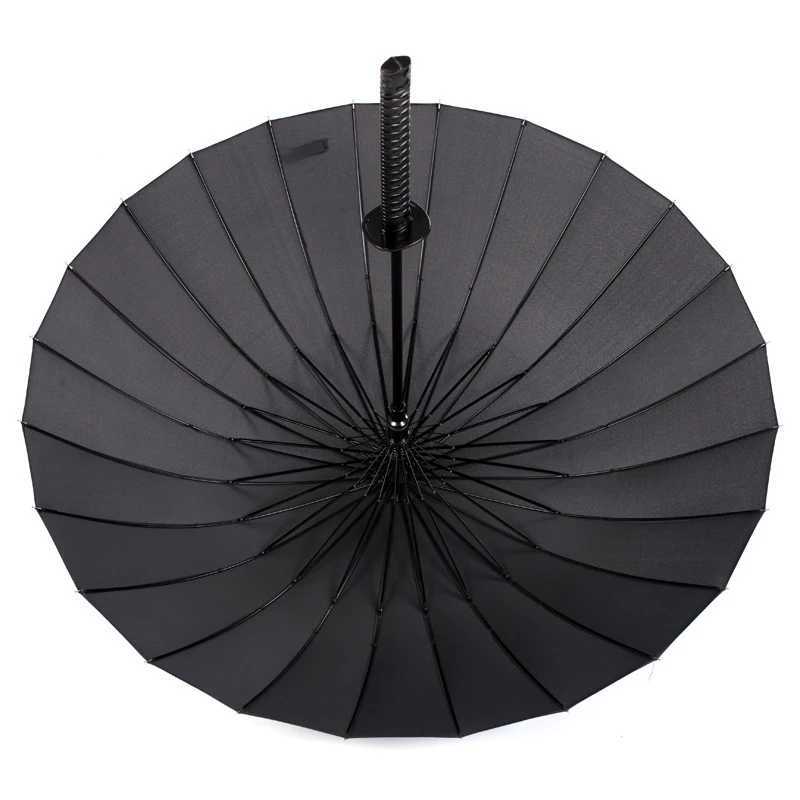 Japanese Samurai Umbrella Strong Windproof Semi Automatic Long Umbrella Large Man And Womens Business Umbrellas Mens ParaguasXJ240806