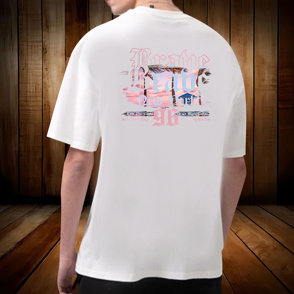 New Designer T Shirt For Man 100% Cotton 230g tree Sport Clothings Pure Cotton Unisex Men Clothes T-Shirt White Plus Size