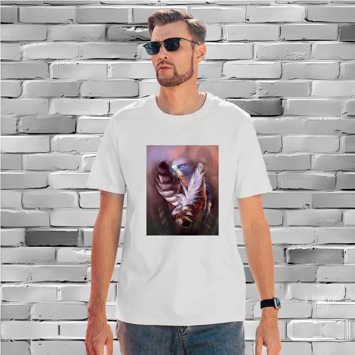 Cool Men Tshirts 230g Pure Cotton cool T Shirt For Man Outdoor Short Sleeve O-Neck DIY Printed 2024 New Clothes