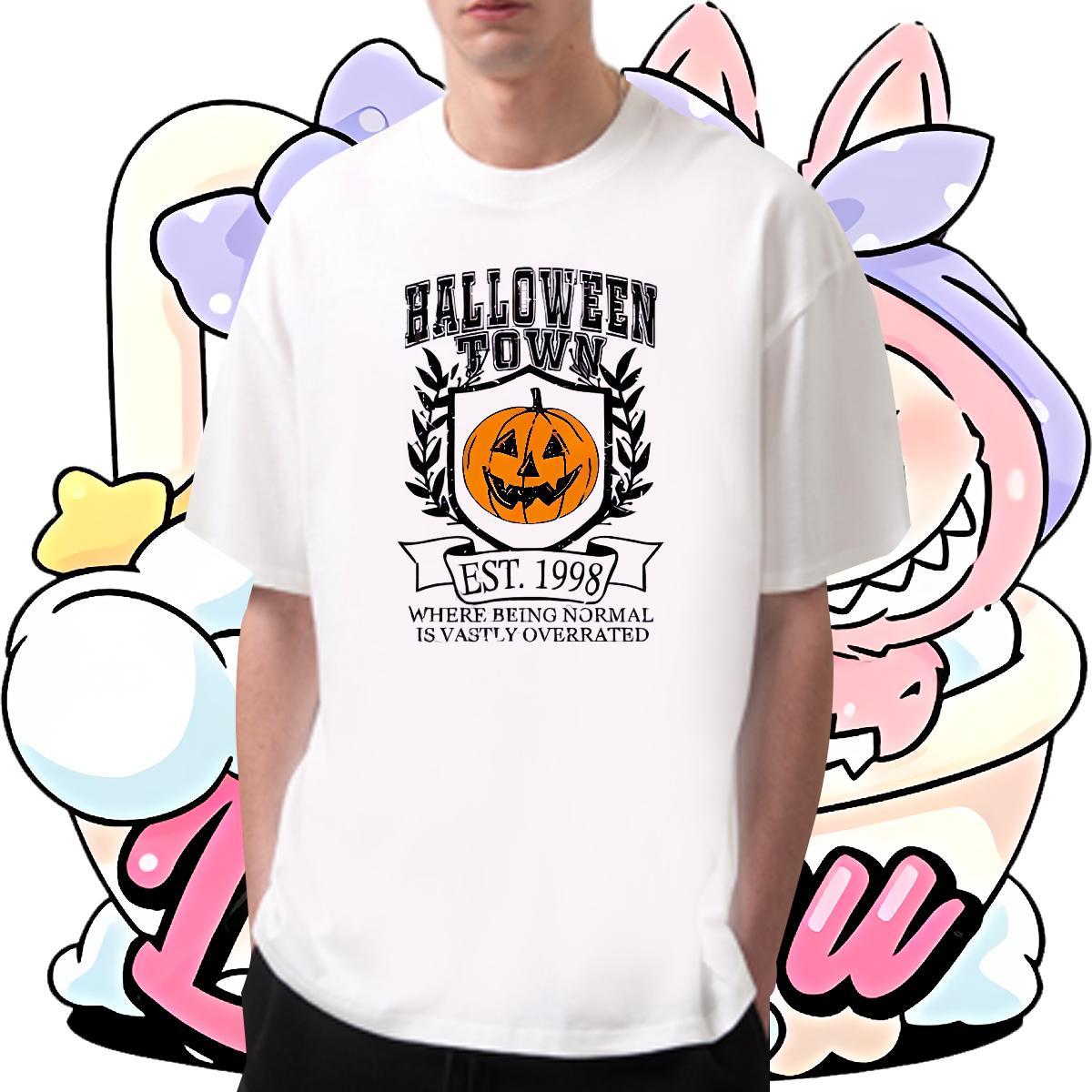 Fashion Designer Men T Shirts 230g 100% Cotton halloween Street Wear Polos Breathable Short Sleeve Cool Couples T Shirts Graphic