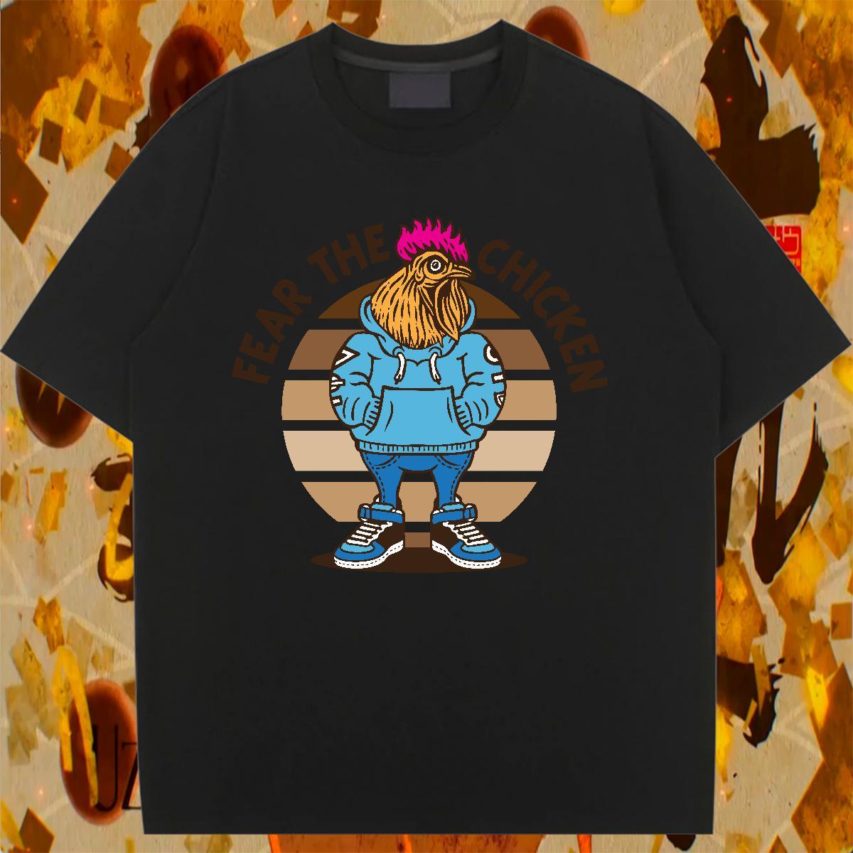 Designer Womens T Shirts Breathable Women Tshirts DIY Anime Printed chicken Street 100% Cotton 230g Factory Direct Tops Shirt