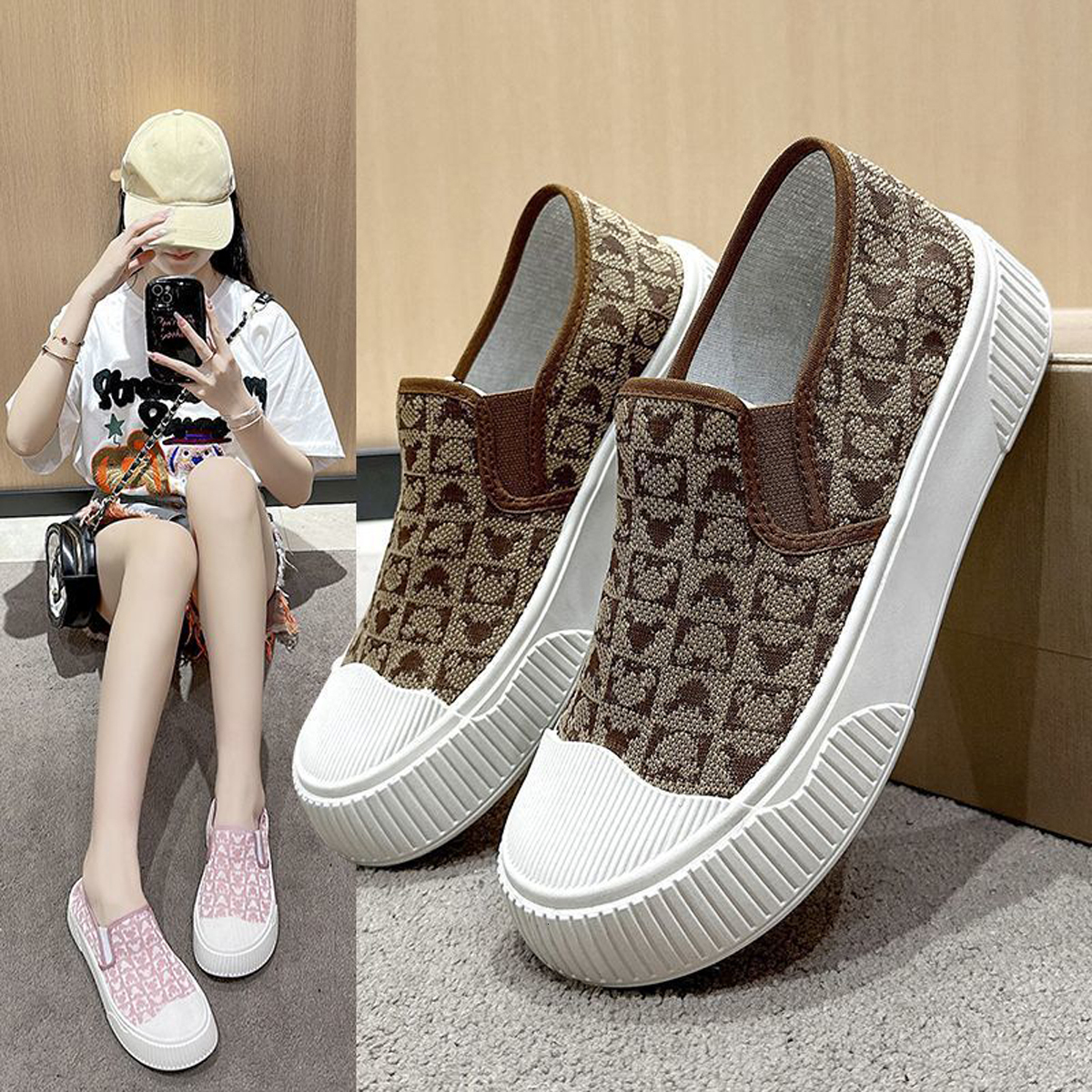Ready Stock WEEMO WS351 Women's Casual Sneakers Outdoor Sports Shoes Travel shoes Girl Sneaker Women