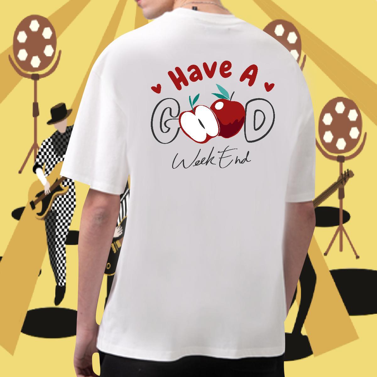 Casual New T-Shirts for Men 230g Cotton flower Sports Casual Clothings Pure Cotton Brand Tshirts Custom Print Oversized