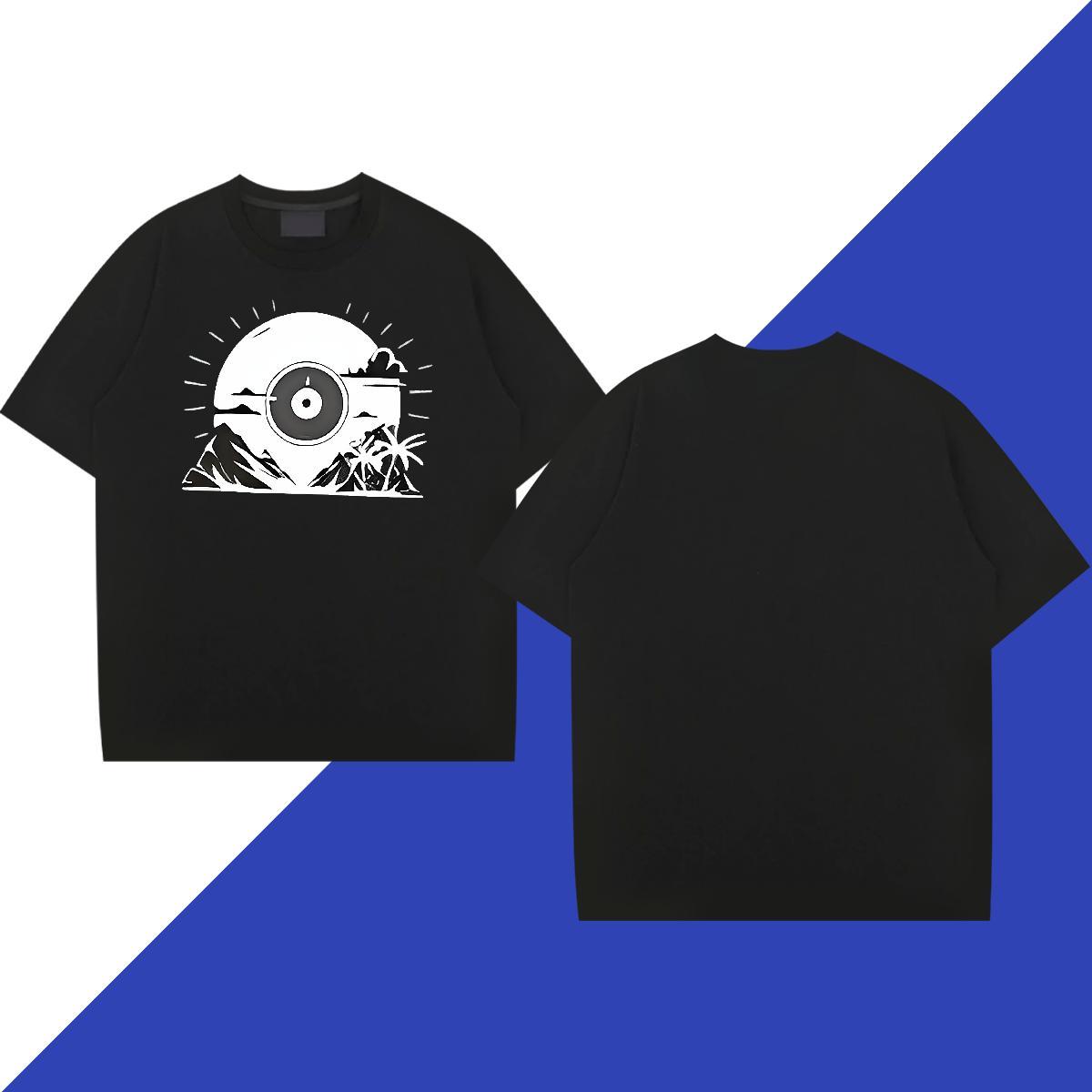 Wholesale Tshirts 230g 100% Cotton Street wear Hip Hop mountains Oversized 3XL 4XL Breathable Short Sleeve Classic Man T Shirts Polos