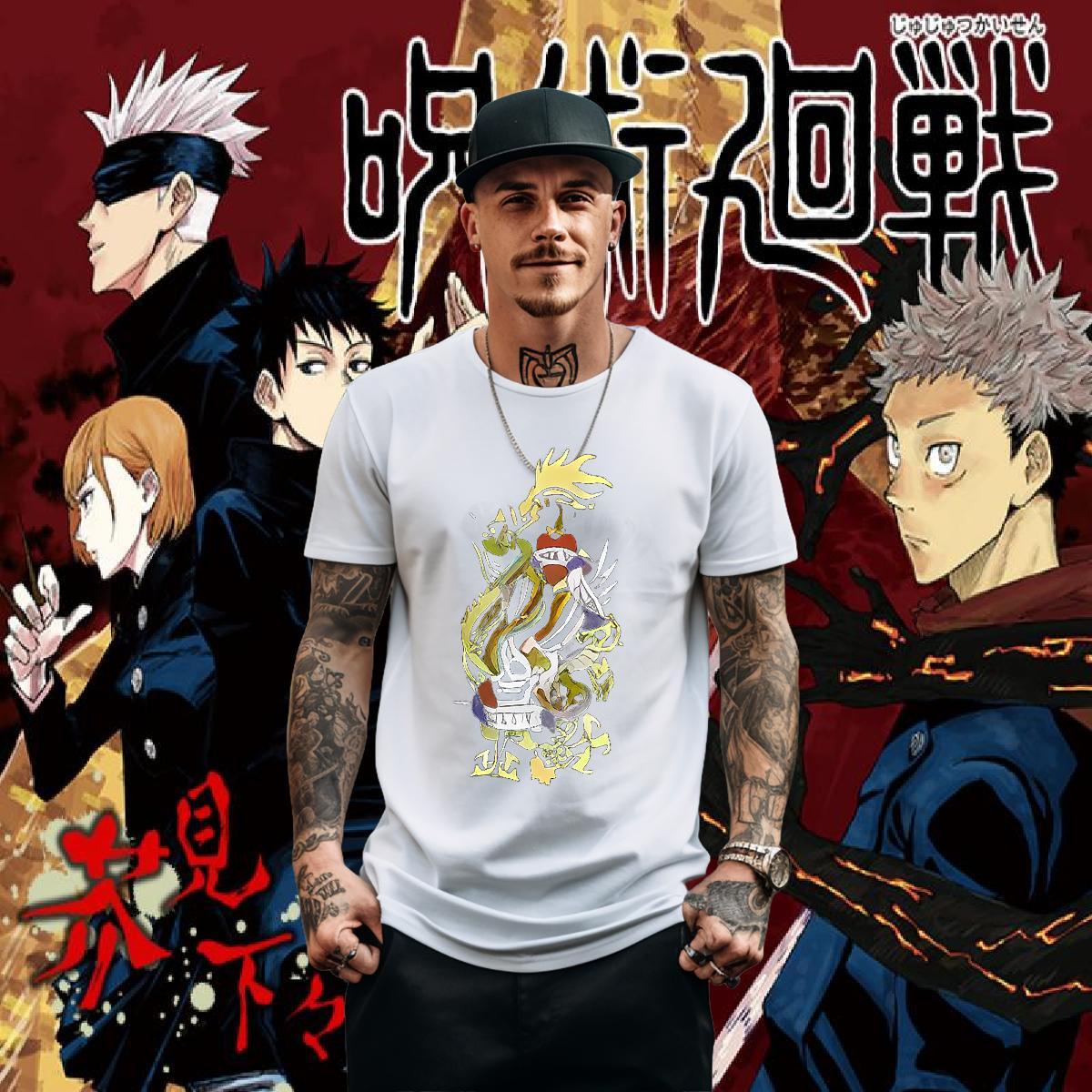 New Arrival T-Shirts for Men 230g Pure Cotton halloween Hip Hop Tees Shirts Short Sleeve O-Neck Brand Men Clothes T-Shirt Cartoon Printing L-4XL