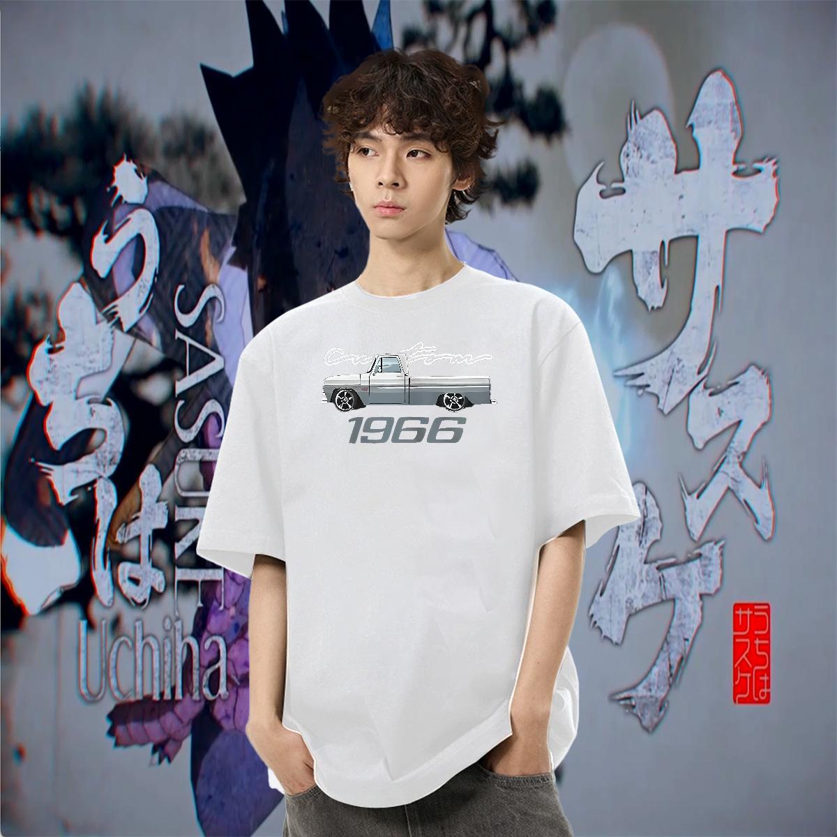 Brand Mens Tshirts 230g Cotton High Street Hip Hop car Plus Size Cartoon Breathable Short Sleeve Designer Man T Shirts Tops Shirt