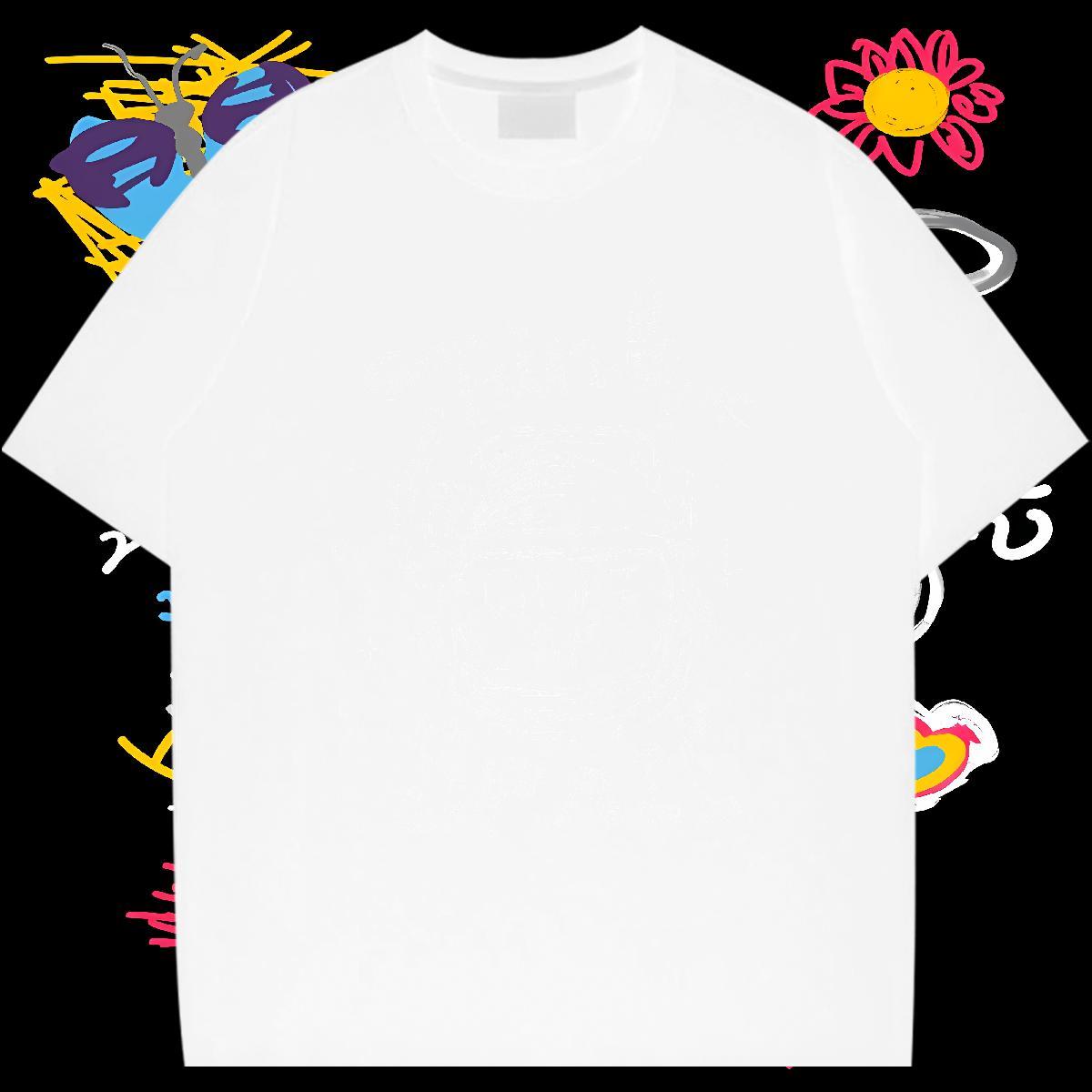 T-Shirts for Men 230g Cotton universe Casual Breathable Short Sleeve DIY Printed Mens Tshirts Free Shipping Loose Fit Tops