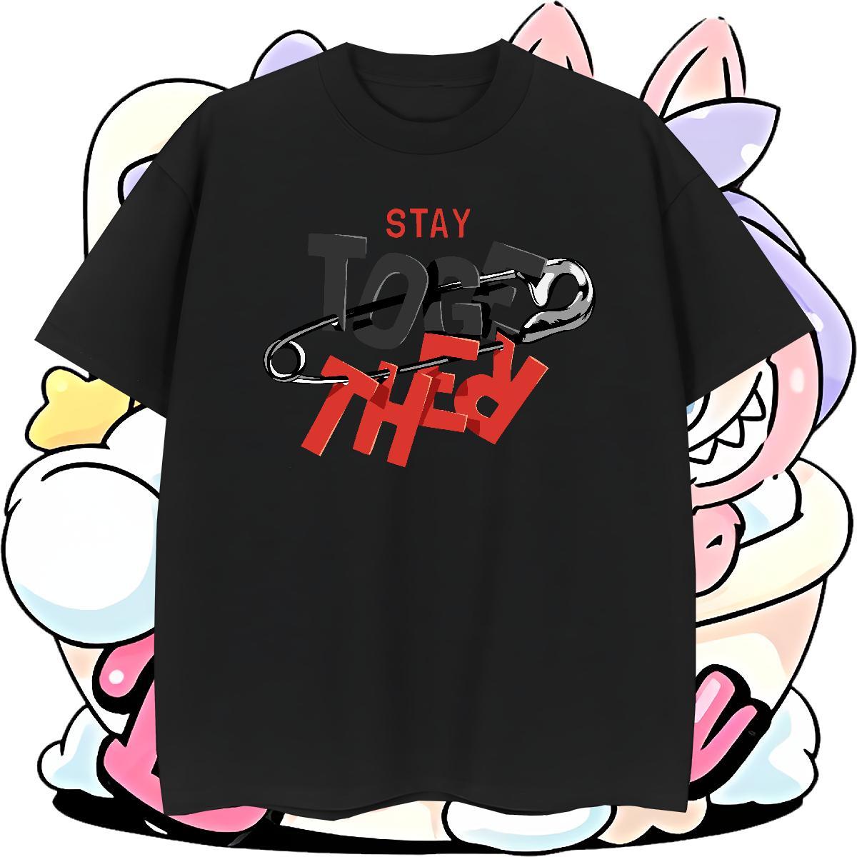 Classic Men Tshirts 230g Cotton Beach letter Skull Breathable Crew Neck Fashion Casual T shirt Clothings