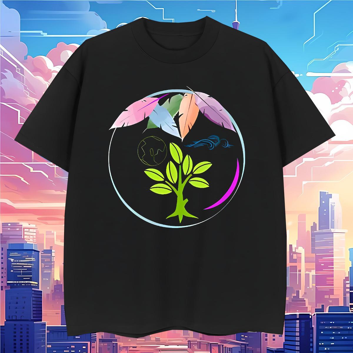 T Shirts Men 230g 100% Cotton tree Hip Hop Street Breathable Short Sleeve Skull Men Tees New Popular Tee Shirt