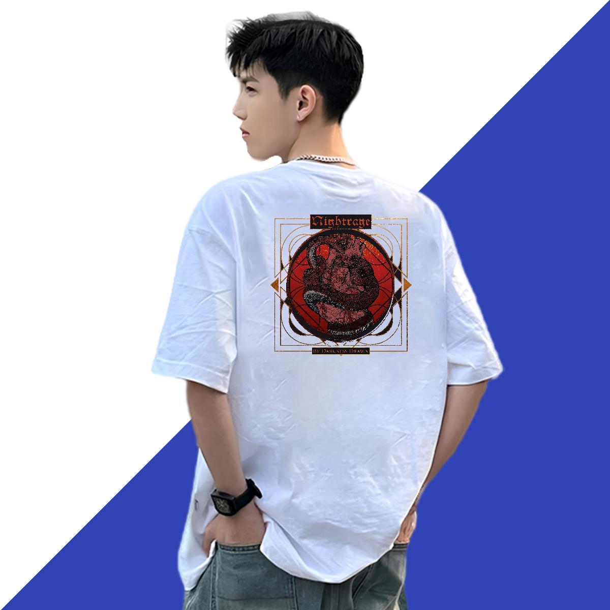 2024 Designer T-Shirts 100% Cotton 230g snake Anime Printing Street Tees O Neck Short Sleeves Comfortable Men Tshirts DIY Printed