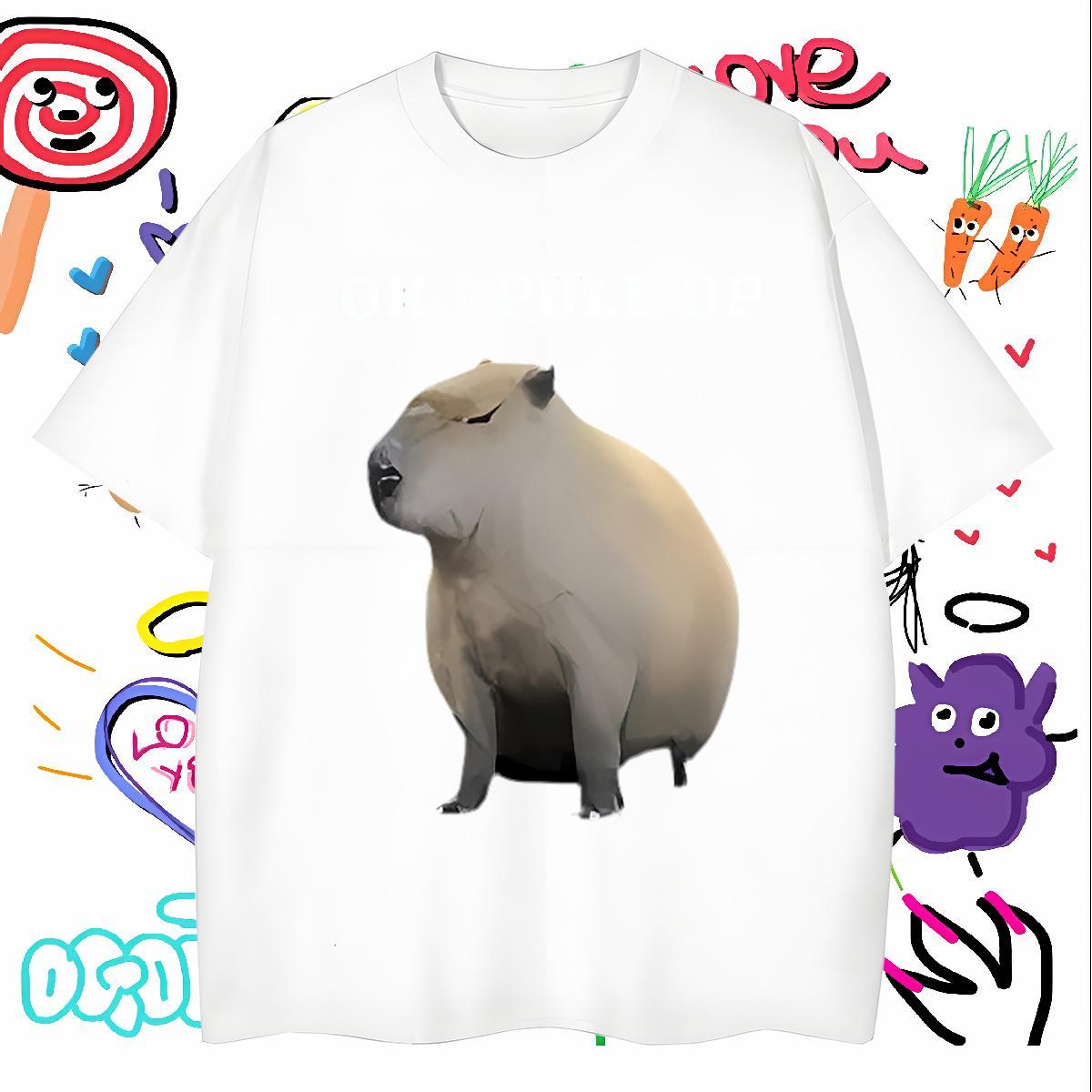 Men T Shirts 100% Cotton 230g mouse Spring Summer Breathable Short Sleeve Plus Size Cartoon Tshirt for Man Woman Classic Casual High Quality Tee Shirt