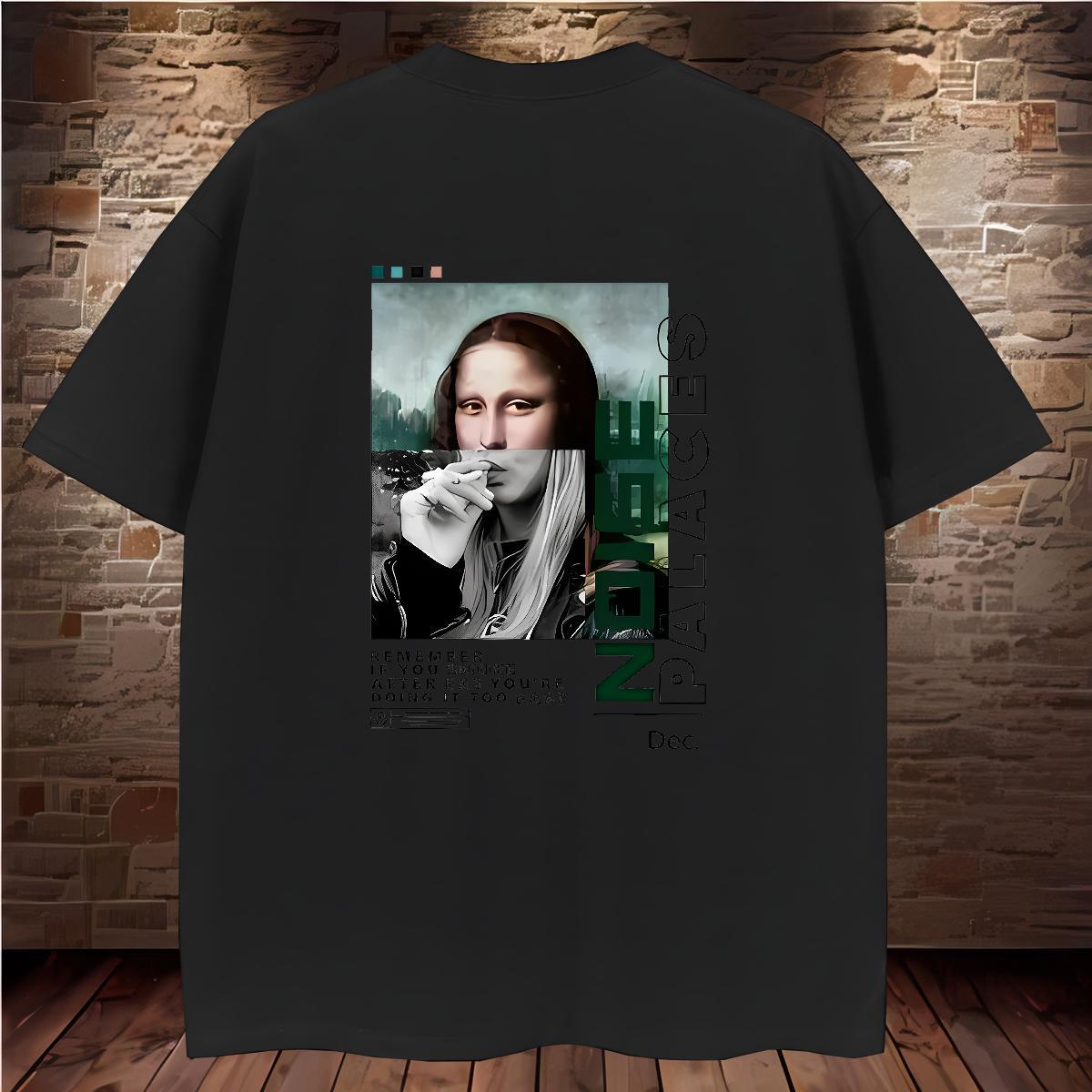 Fashion Designer T Shirts Men character Tops 100% Cotton 230g Spring Summer Brand Cartoon Printing L-4XL Round Neck Short Sleeve Men Clothes T-Shirt