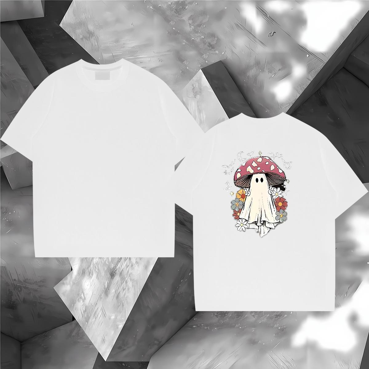 2024 Designer T-Shirts 230g Pure Cotton halloween Outdoor Top Tees Breathable Short Sleeve Brand Men Tshirts Custom Print Plus Size