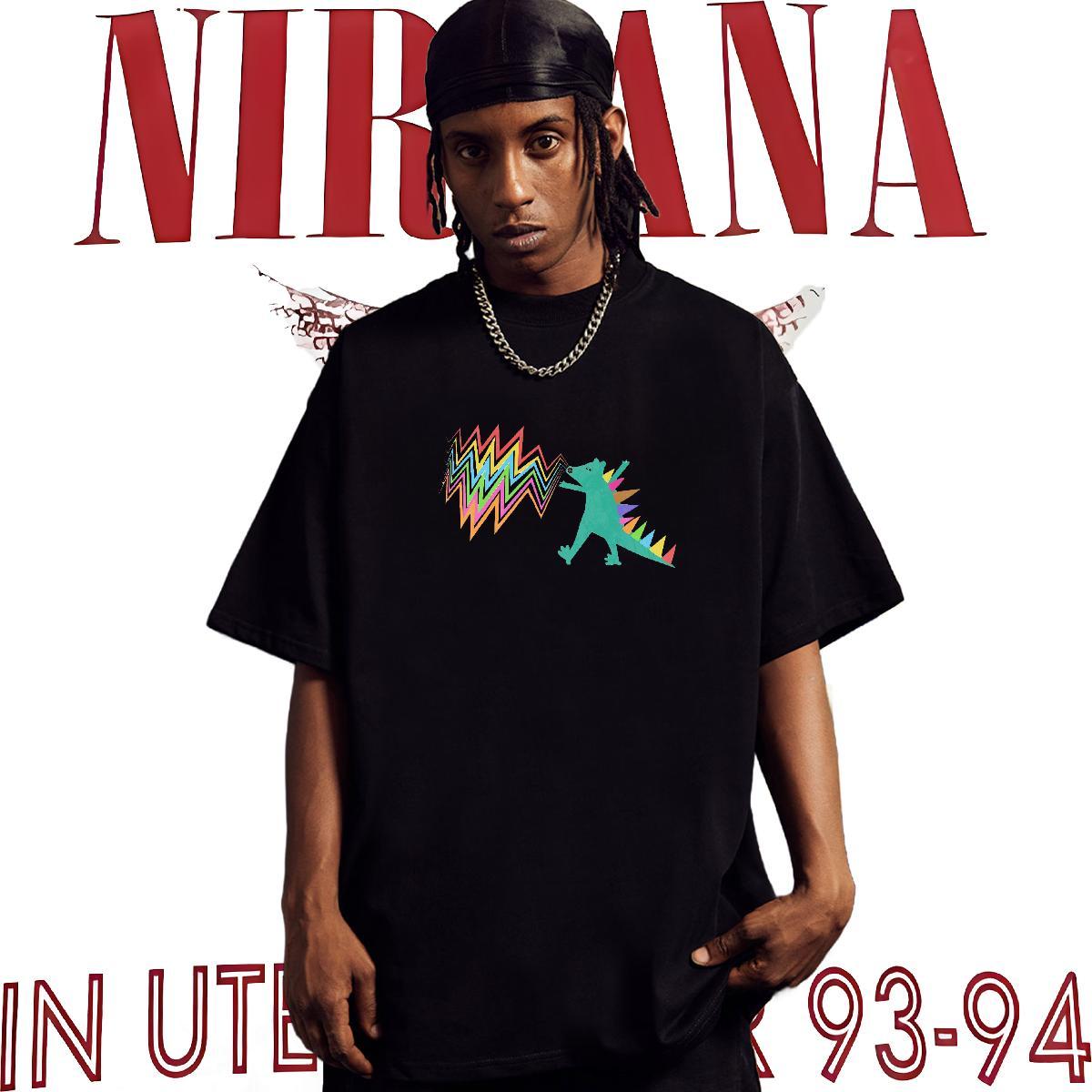 Fashion Casual T Shirt For Man 230g Pure Cotton dinosaur Street Casual Tshirts Breathable Short Sleeve Cool Men Tees DIY Printed