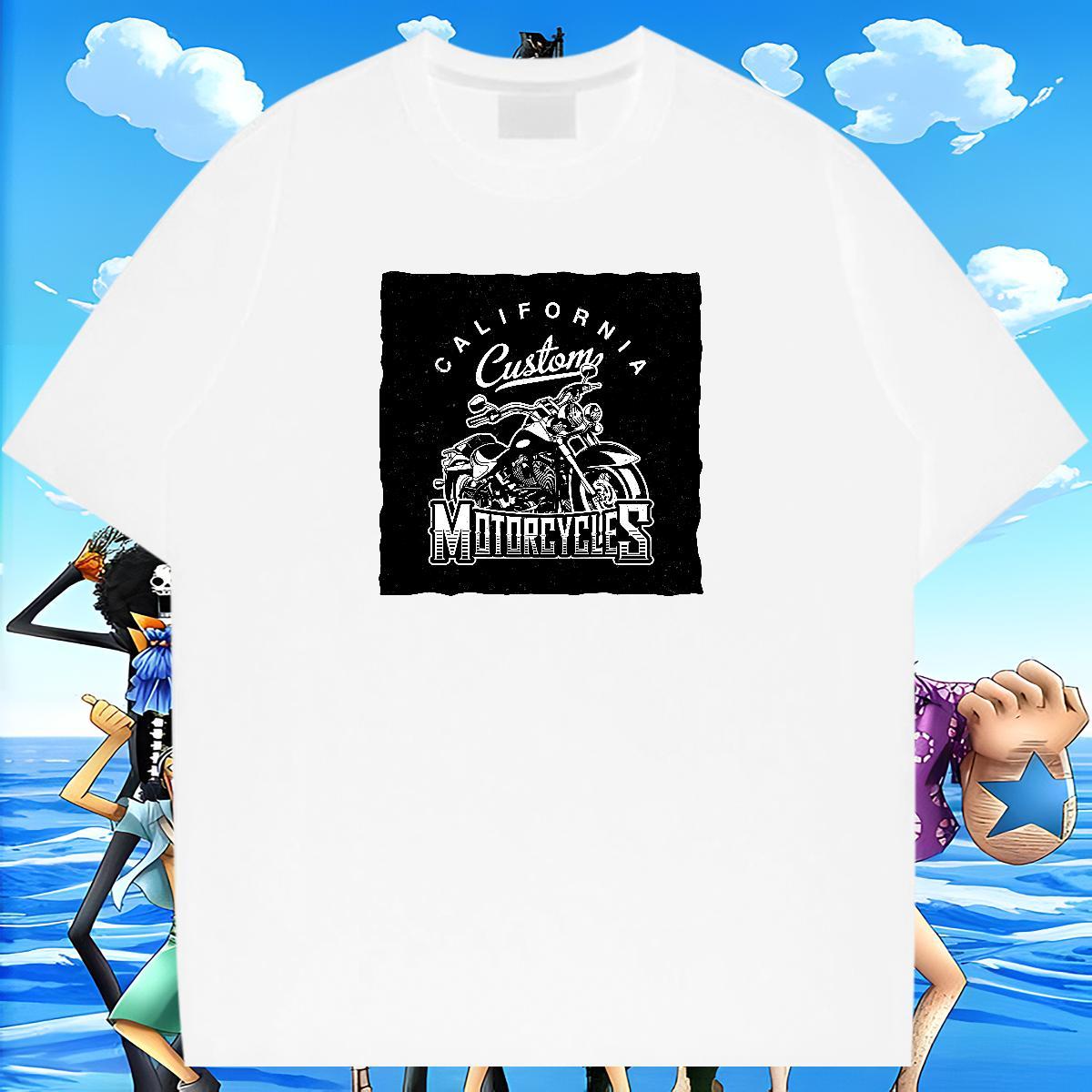 Soft Men Clothes T-Shirt 230g Cotton Casual Daily Wear Motorcycle Asian Size Breathable Short Sleeve Fashion Design T-Shirts Tees Shirts