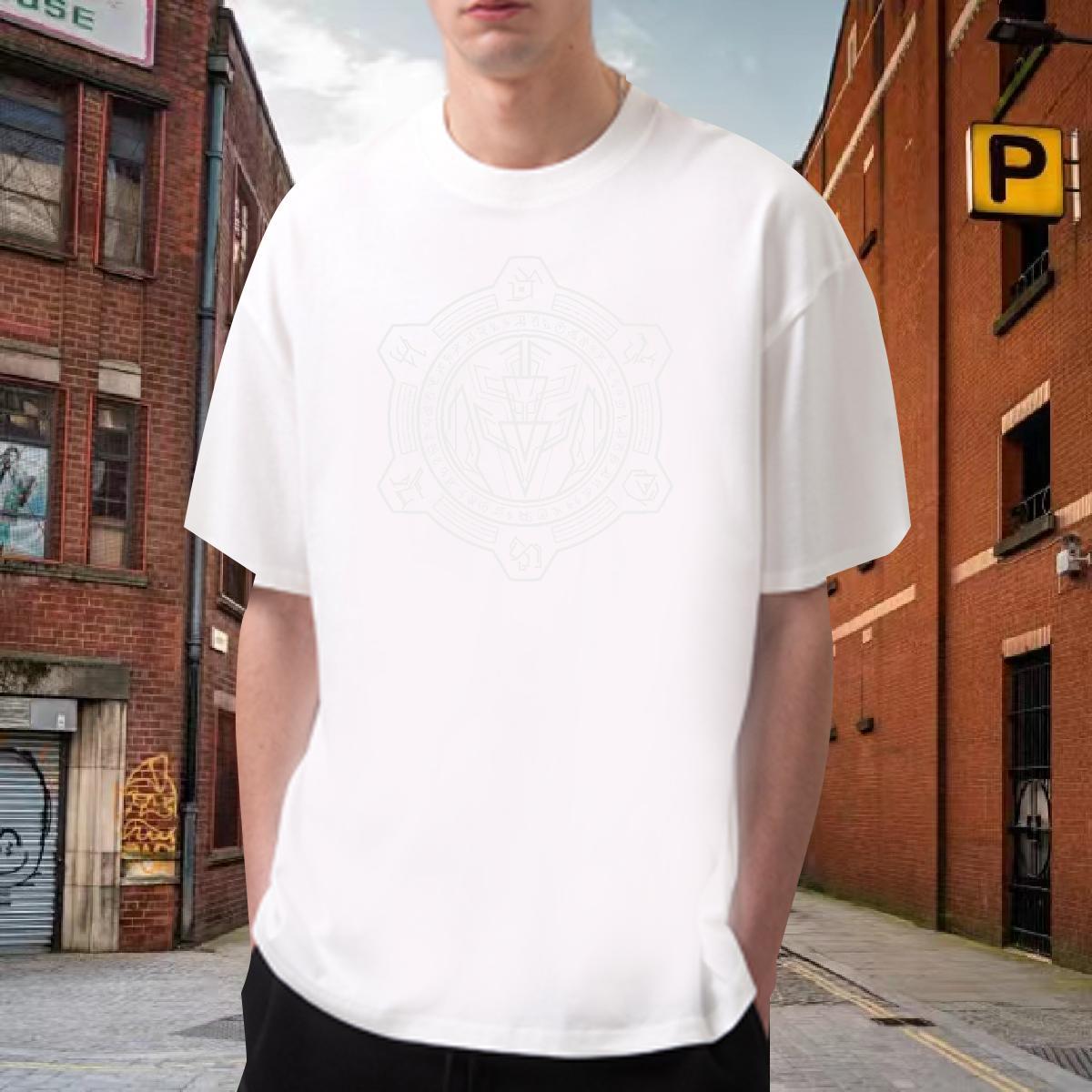 T-Shirts for Men 230g Cotton Lines Street Crew Neck Breathable Oversized Men Tees DIY Customized Cool Design Tops Tees