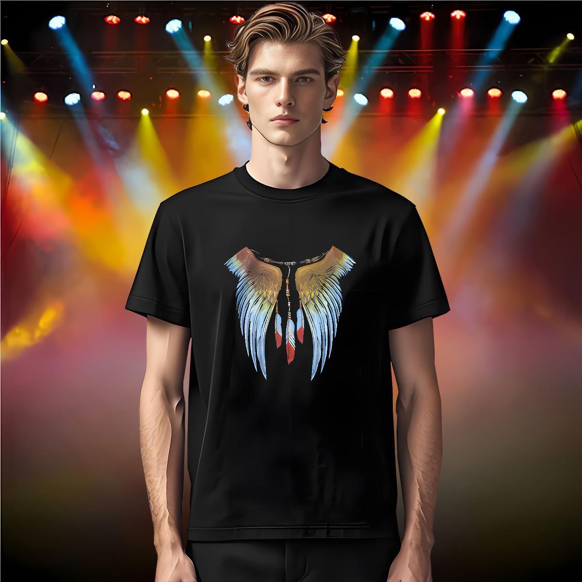 Designer T Shirt For Man 230g Pure Cotton eagle Hip Hop Tee Shirt Breathable Short Sleeve Soft Men Tees Anime Print