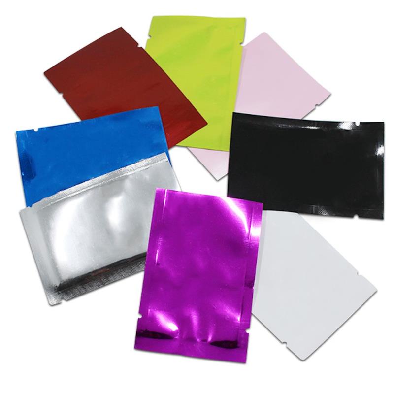 200pcs 5x7 cm Black Open Top Mylar Foil Vacuum Heat Seal Food Storage Packing bag for Snack Dried Nuts Aluminum Foil Heat Sealing Pack Fhuu