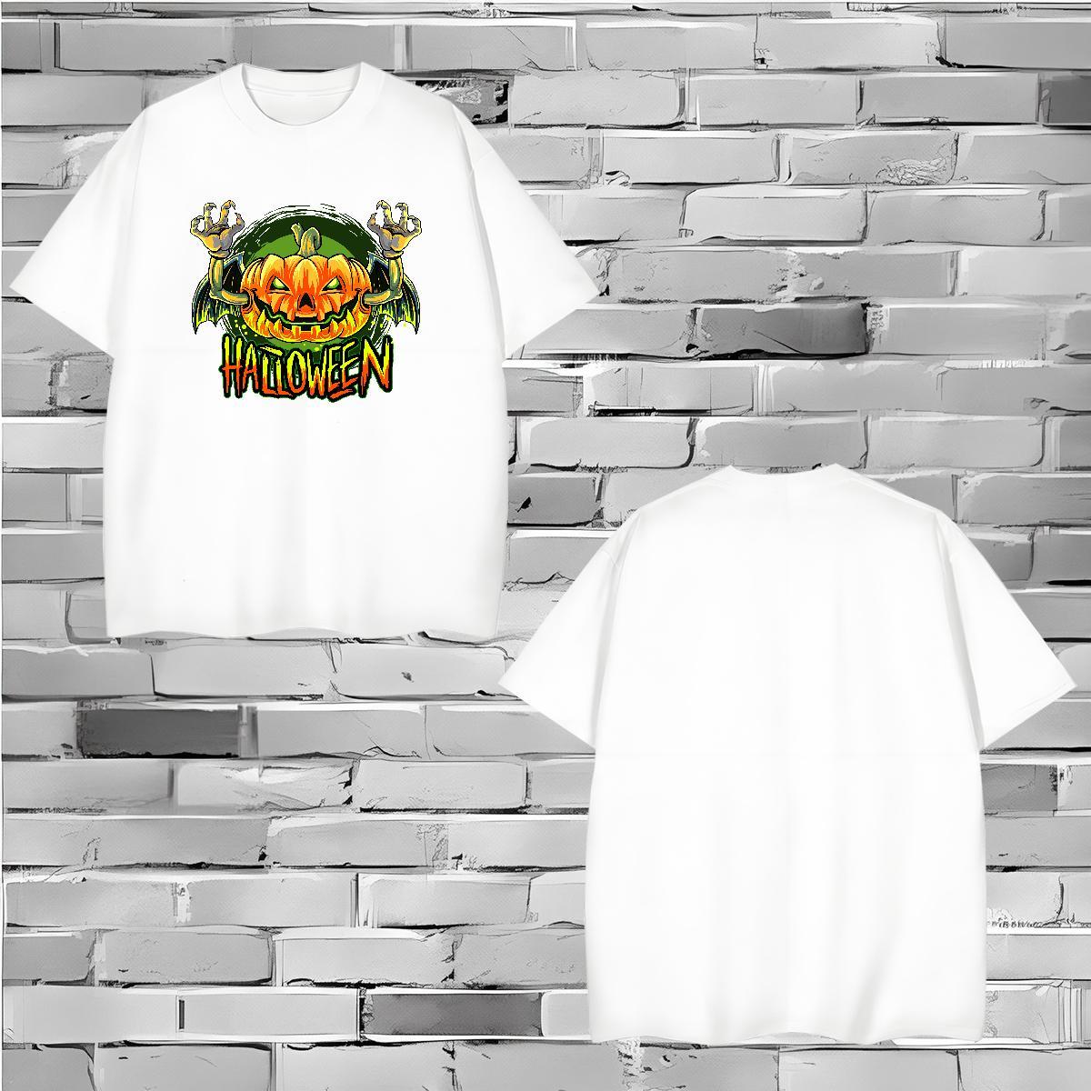 2024 DIY T shirt 100% Cotton 230g pumpkin Spring Summer Tshirts O Neck Short Sleeves Wholesale Men Tees Customized Print