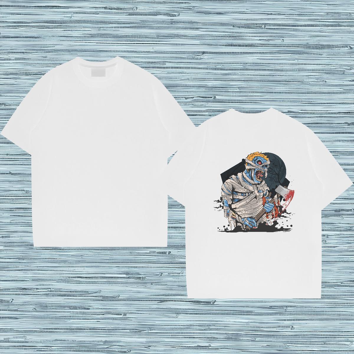 Designer T-Shirts 230g Cotton Halloween Home Outdoor Tops Tees Breathable Crew Neck Soft Mens Tshirts Oversized 4XL